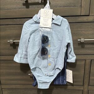 Rachel Zoe 3 Piece Set: Bodysuit and Pants with Sunglasses NWT